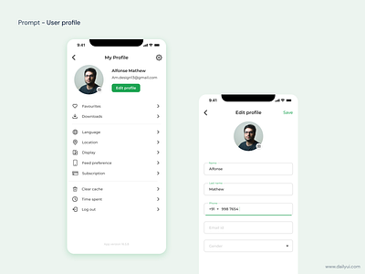 User Profile branding dailyui graphic design profile prototype ui unspalsh userinterface ux wireframe