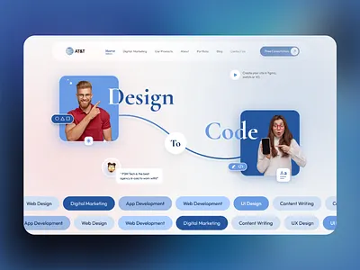 Digital Agency Website animation branding graphic design logo ui