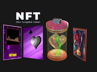 NFTS Cool card with cool effects 3d animation graphic design motion graphics