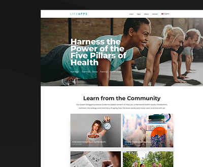 LifeApps Homepage Refresh branding ui ux website wellness