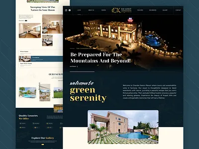CK Resort - Hotel Website Design booking concept design design hotel hotel landing page hotel website hotel website design landing page minimal motel resort room room booking site theme ui design uiux ux design website design webui