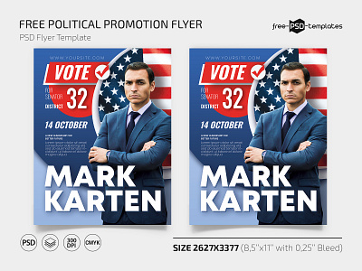 Political Promotion – Free PSD Flyer Template election flyer flyer design flyer templates free free flyer free psd freebie photoshop political politics psd senator template templates