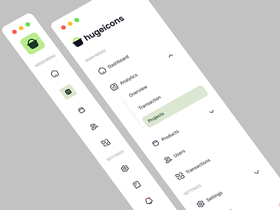 Minimal interface ✨ Hugeicons Pro clean icon iconography icons minimal navigation bar sidebar ui ux