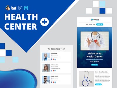 Health Center – Responsive Email Template email newsletter health care templates mailchimp responsive email template stampready