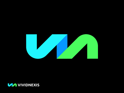 VividNexis | V, N, Logo 3d a app iocn brand idenity branding colorful creative eye cachy logo logo design logo designer logo maker modern n saas tech technology v