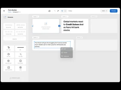 Custom Form Builder graphic design ui ux web design