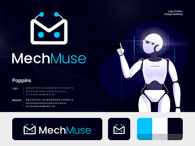 MechMuse Ai Logo Template ai logo brand guideline brand identity branding creative logo design graphic design logo logo design mechmuse modern logo raphic design smart logo tecnology logo vector visual logo