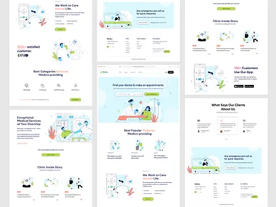 Medical Website Landing Page Design agency doctor consultant doctor website health health care health service home home page landing page landingpage medical website medicin minimal product designer ui user experience ux visual design web design website