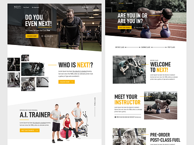 Fitness Website Design branding clean design fitness landing page minimalist mobile app software sport ui ux web website