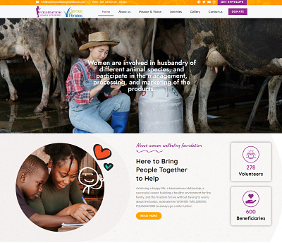 non profit website with WordPress charity website elementor pro elementor website ngo website non profit website wordpress website