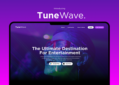 TuneWave branding graphic design logo ui