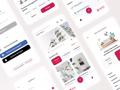 Neat app: Elevating Apartment Sharing via Airbnb Integration airbnb animation app design digital home interface main screen onboarding real estate settings sharing spaces smart home smart space sticker stickers app subscription ui ux