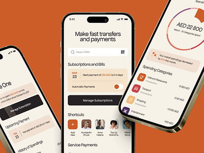 Zand Bank - Transfer & Payments Mobile App Design app app design application design bank banking design finance fintech interface mobile app ui ux