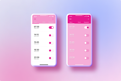 Cute alarm interface alarm clock application design figma interface interface design mobile mockup time management ui ui challenge ui design ux design