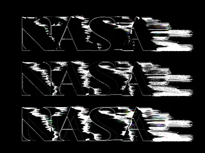 “NASA ” lettering art color design graphic inspiration shape visual