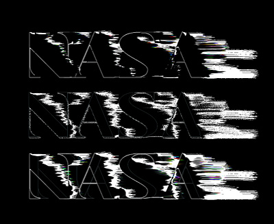 “NASA ” lettering art color design graphic inspiration shape visual
