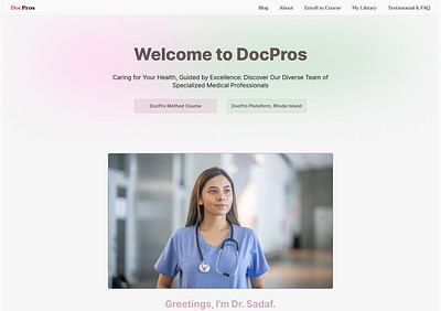 DocPros delightful design design figma homepage landingpage mobile design responsive design soft theme ui ux