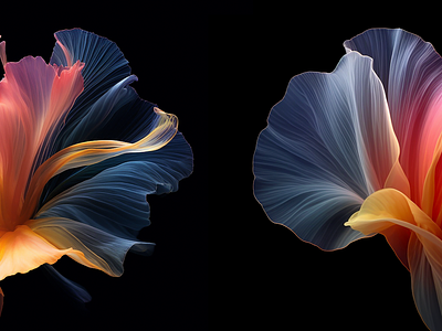 Colorful elegant transparent flower petals airy beauty cloth colorful cosmetics elegant fabric flower flying gradient isolated levitating petals translucent transparent vibrant wainbow windy