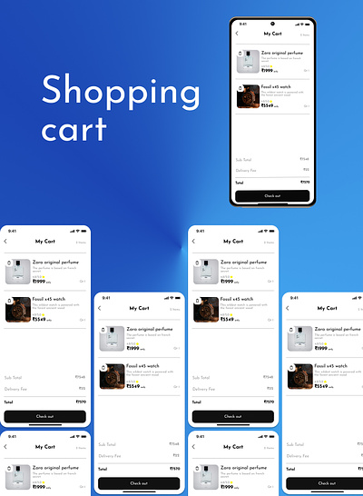 Dailyui058: Shopping cart 058 58 appdesign cart dailyui dailyui058 dailyui58 dailyuichallenge design figma mycart shopping shoppingcart ui