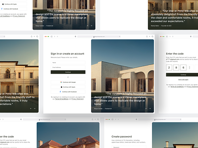 Macenas - Login Page Design clean design hotel booking hotel website landing login onboarding onboarding design onboarding landing page onboarding page onboarding website register signin signup simple ui uiux ux web website