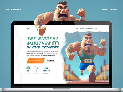 Design Site | Marathon design design site illustration landing landing page marathon site ui ux web website
