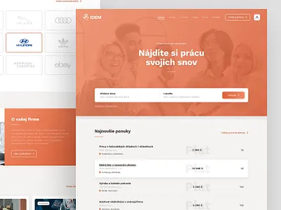 IDEM Jobs design home page jobs layout orange ui ux web webdesign website