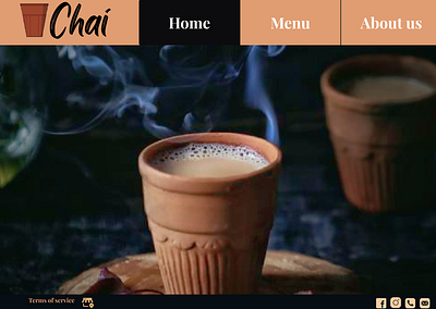 Website for small business (Tea stall) simple design small business ui web design