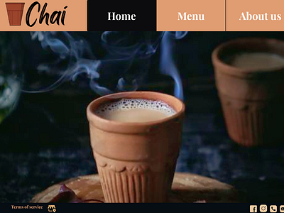 Website for small business (Tea stall) simple design small business ui web design