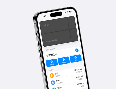 Cold wallet App animation app design ui ux