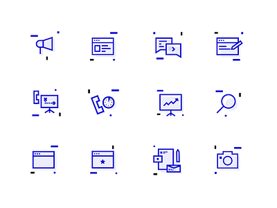 Geometric pixels icons brand identity branding geometric icons icon icons line icons minimalist icons outline pixel icons pixels