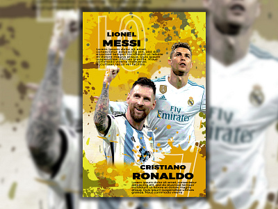 FOOTBALL anuj graphic design messi photoshop poster poster using brush ronaldo sports sports poster