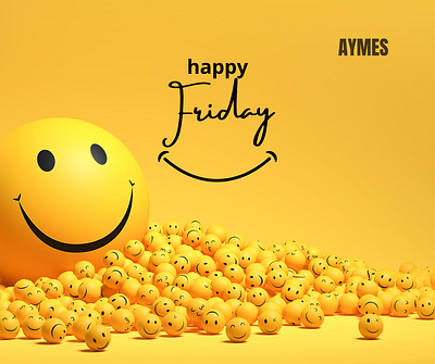 Happy Friday 3d animation branding graphic design logo motion graphics