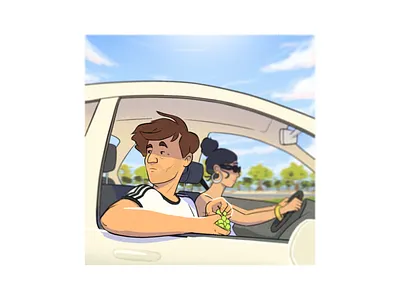 Roadtrip colour design drawing fashion illustration paris style