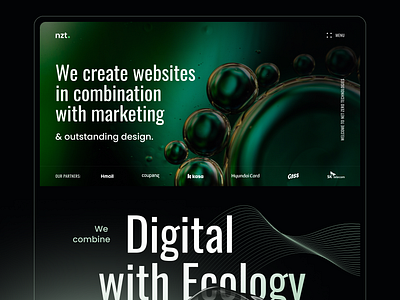 Innovative Energy Service Website creative dark design landing ui ux