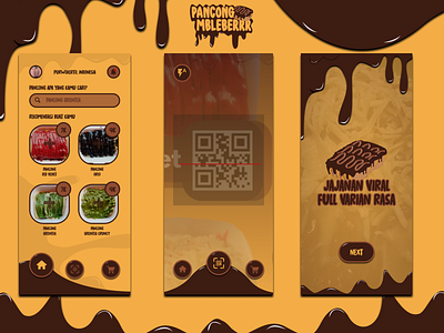 PANCONG CAKE ORDERING APPLICATION WITH SCAN FEATURE apps cake coklat graphic design logo menu pancong scan ui