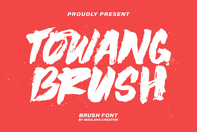 Towang Brush Font animation brush brush design brush font design font fonts handwritten maulana creative modern poster design style