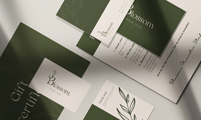 Blossom floristic studio | Branding design brand identity branding business card design gift certificate graphic design illustrator logo logo design logotype photoshop print typography vector