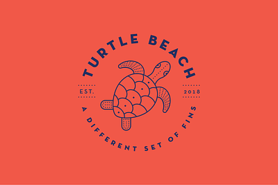 Turtle Beach adobe illustrator badge beachware brand guidelines branding design graphic design identity illustration line logo logo logo versions ocean stationery surfware swimware turtle vector