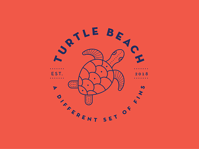 Turtle Beach adobe illustrator badge beachware brand guidelines branding design graphic design identity illustration line logo logo logo versions ocean stationery surfware swimware turtle vector