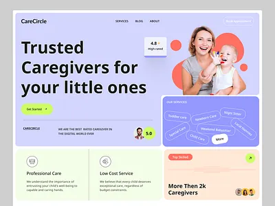 Baby care website Design baby care website baby sitter business website care website caring website designer homepage popular designer rupak chakraborty designer rupak designer service website top designer uiux uiux designer web web design website website builder website concept website design