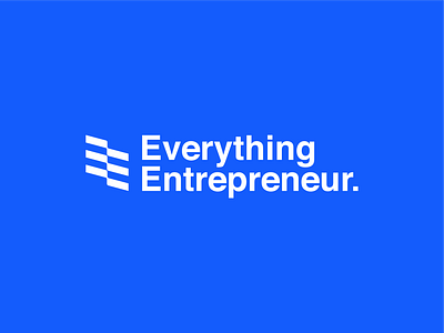 Everything Entrepreneur - Logo Design behance blue branding company logo design dribbble fiverr geometric graphic design illustration logo minimal modern phencils upwork vector