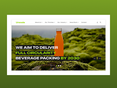 European soft drinks industry association website association brutalism drinks eco figma font green redesign stylish trendy ui uiux website