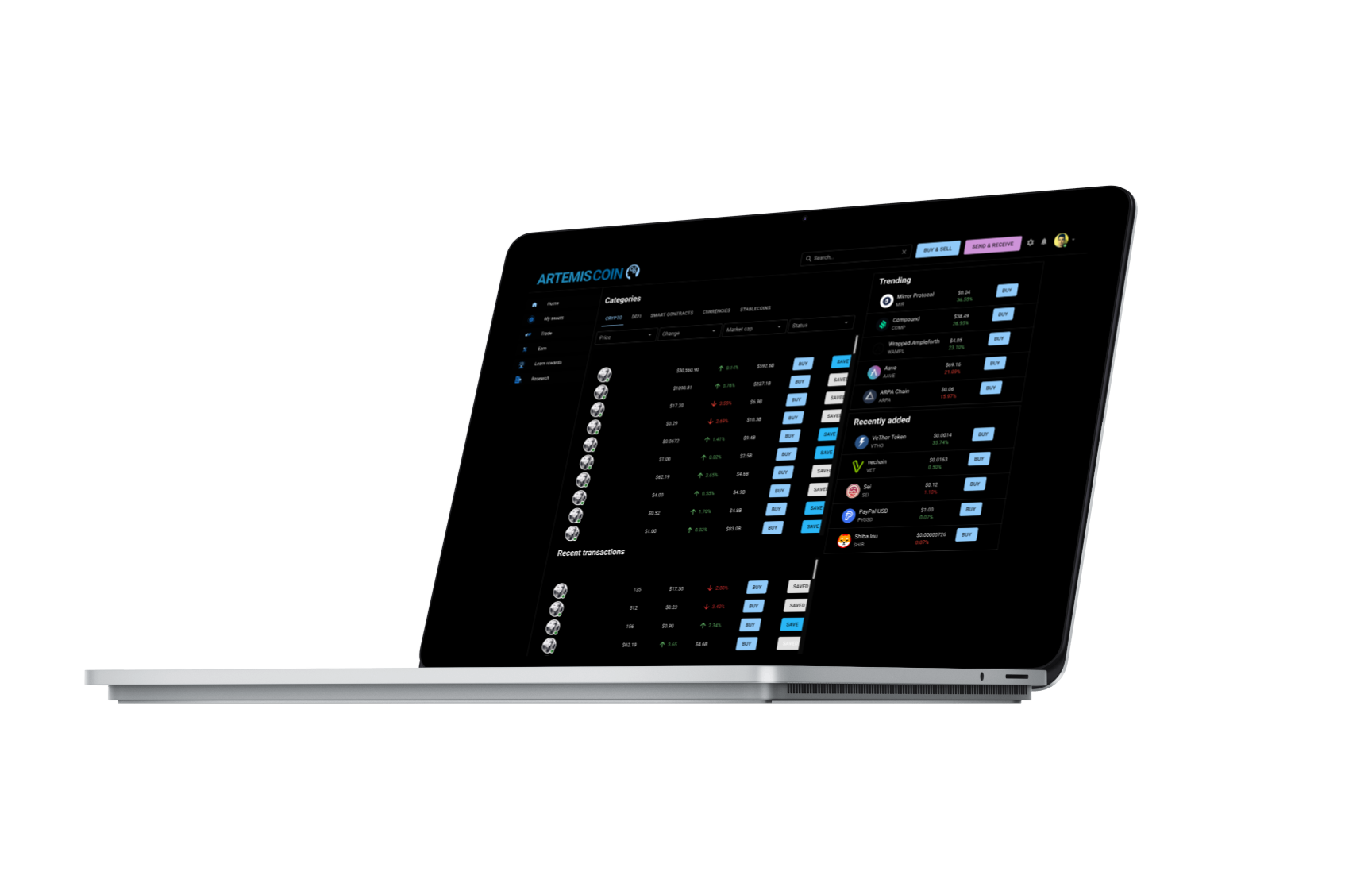 Crypto Marketplace (Filter Market Cap) - Dark Mode coinbase crypto darkmode design designsystems figma marketplace ui ui design uidesign uiux user inteface userexperiance userinterfacedesign uxdesign uxui
