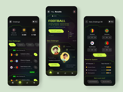 Football NFT App app app design app ui design football football nft app mobile nft nft app ui ui design user interface design