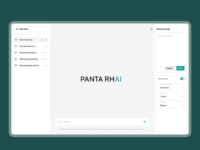 AI Solution | PANTA RHAI agency ai chat design digitalagency interface research solution ui ux uxui web webdesign