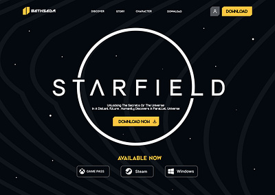 Starfield Landing Design graphic design ui