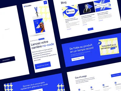 Evodev - Branding, Web Design, Webflow⚡️ agency blue branding components evodev nocode sticker stickers uxui uxui design webflow webflow agency webinspiration website