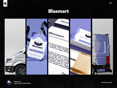 Bluemart Co. - Logo and Visual Identity Design 3d branding custom logo graphic design logo logomark ui visual identity design