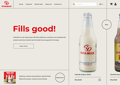 Vitamilk Home Page Concept figma graphic design ui vitamilk design web design