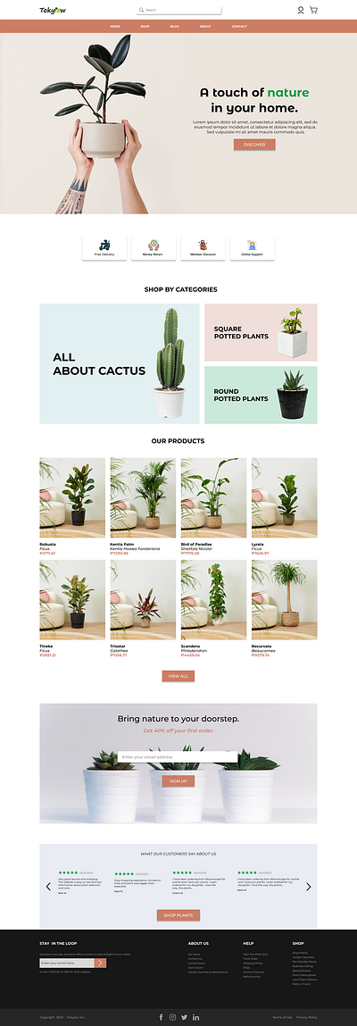 Plant Shop Website Concept graphic design plant ui plant website design ui web design